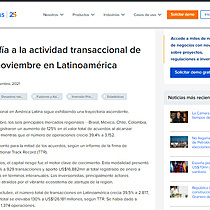 Radiografa a la actividad transaccional de enero a noviembre en Latinoamrica